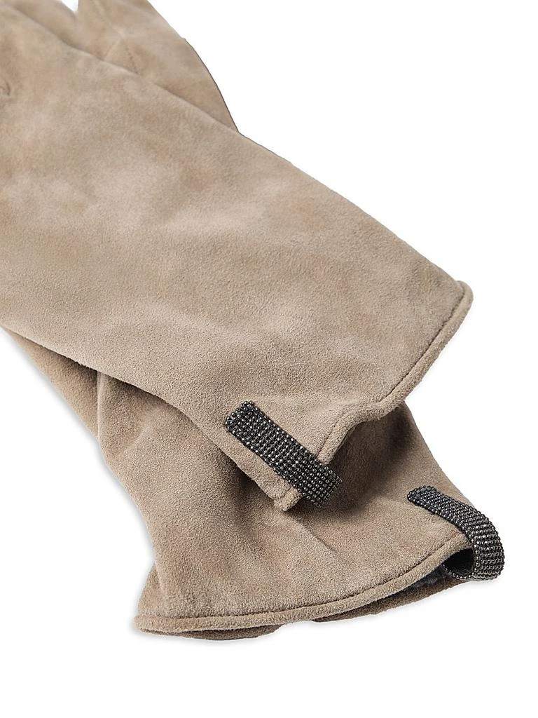 Brunello Cucinelli Suede Gloves with Monili 4