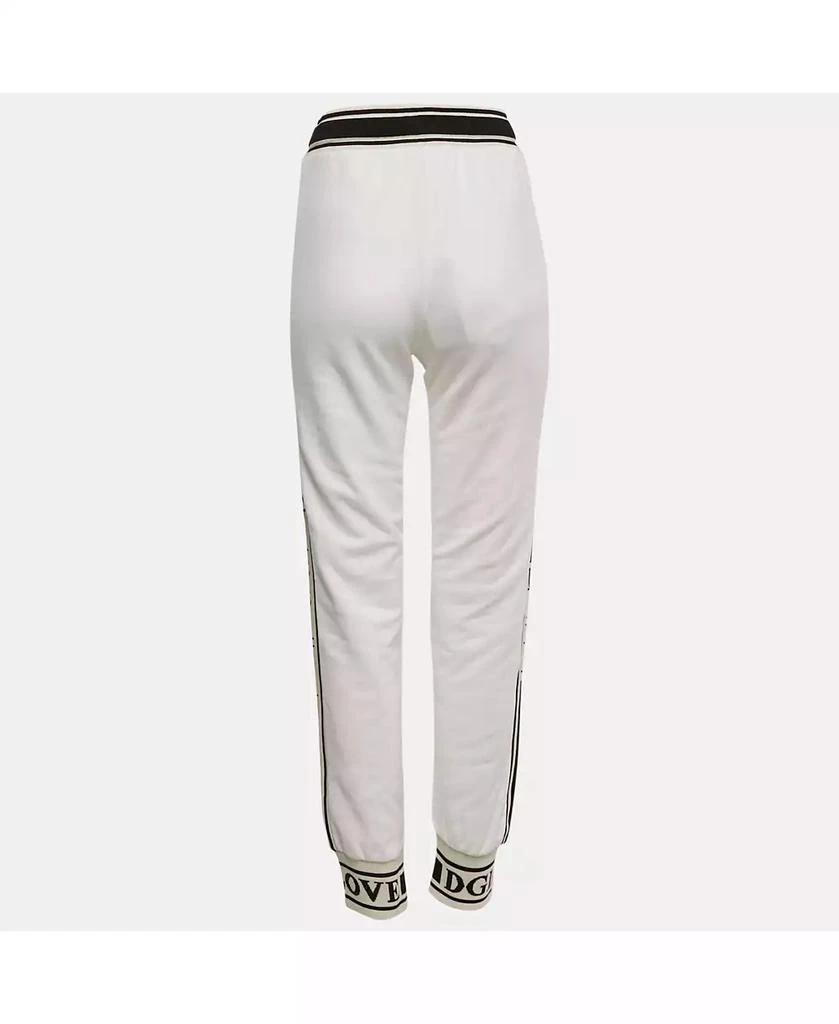 Pre-Owned Dolce & Gabbana Women's Logo Band Cotton Track Pants 5