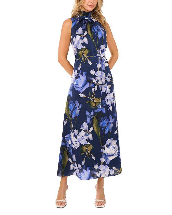 chinese dress ladies Navy | Cowl Neck Maxi Dress With Ruched Sides main image 0