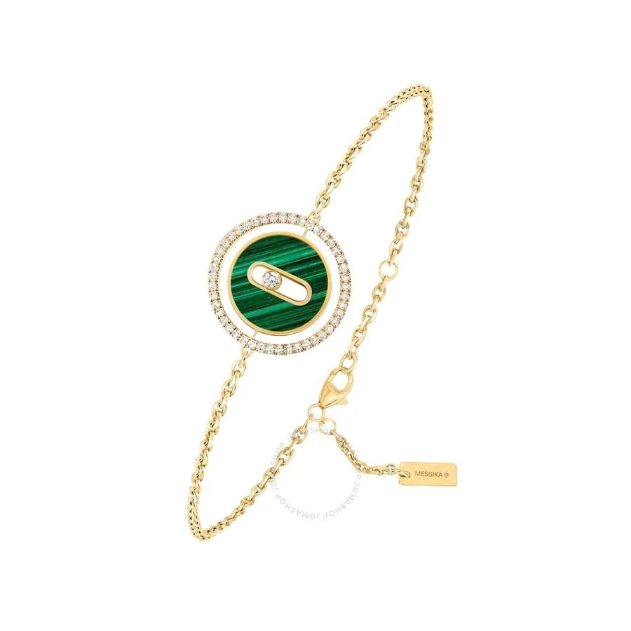 Messika Lucky Move 18k Yellow Gold Malachite Diamond Bracelet 1