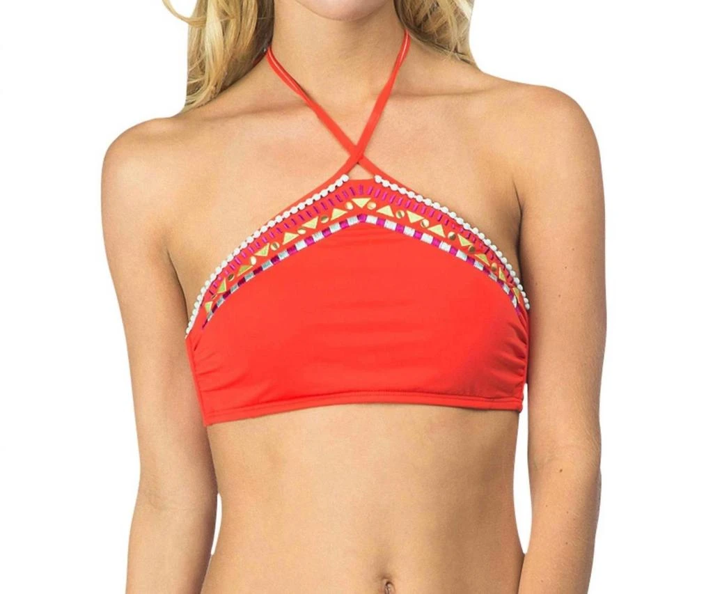 THE BIKINI LAB Embroidered Triangle Bikini Top 1