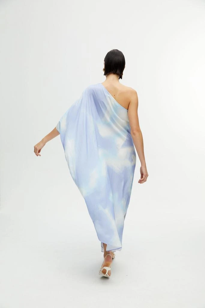 Nocturne One-Shoulder Cape Midi-Dress 3