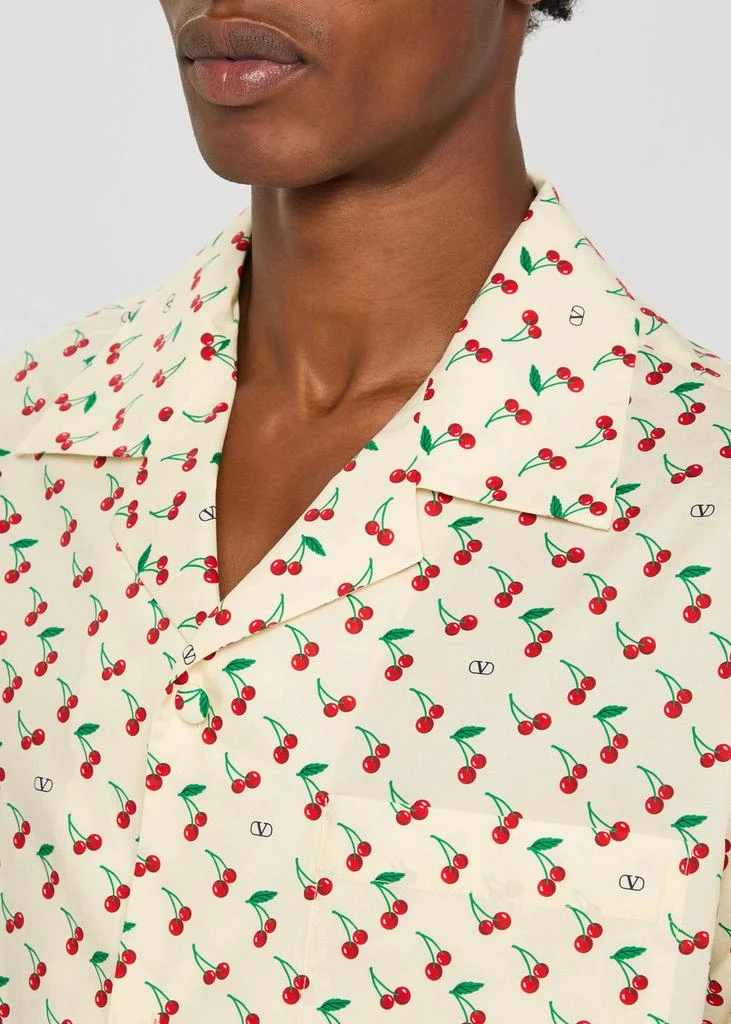 Valentino Cherryfic printed cotton-poplin shirt 5