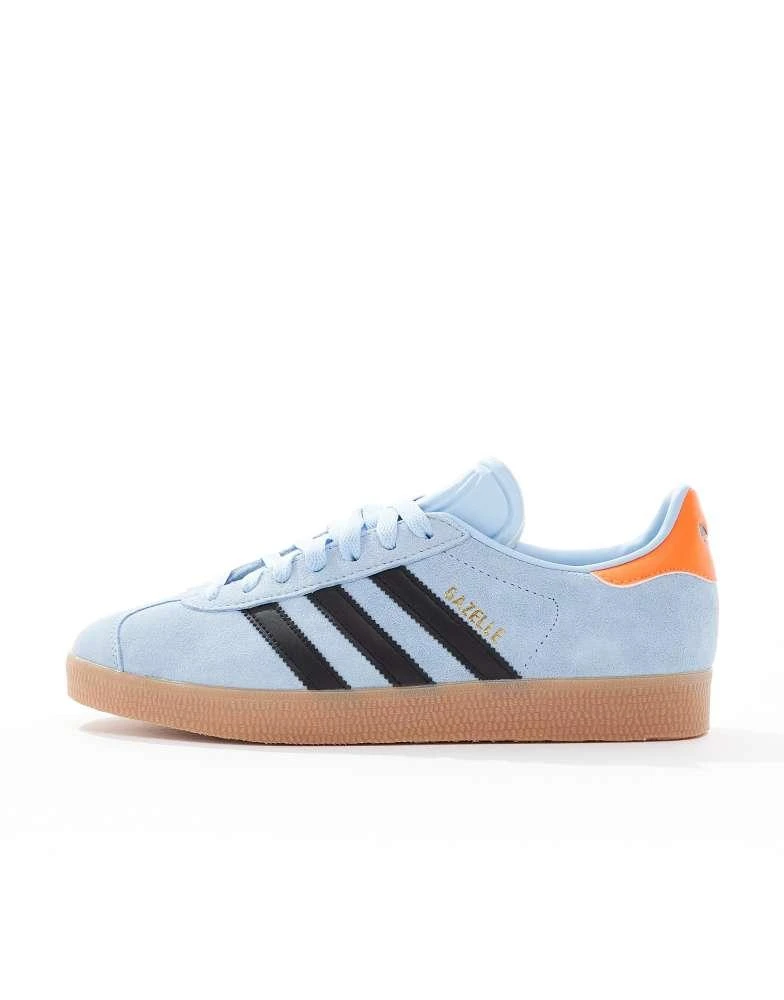 Adidas adidas Originals Gazelle trainers in blue and indigo with gum sole 2
