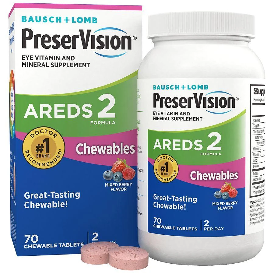 PreserVision AREDS 2 Formula Eye Vitamin and Mineral Supplement with Lutein & Zeaxanthin Mixed Berry 1