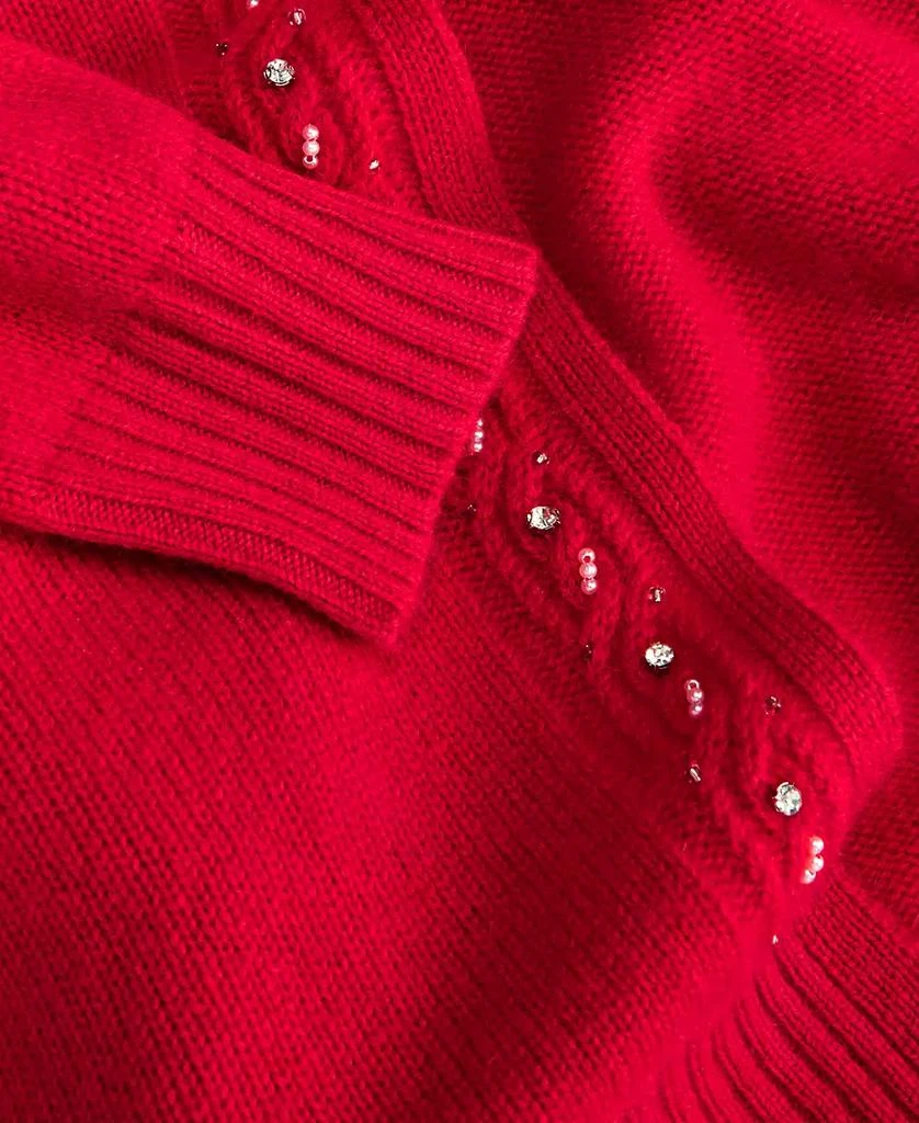Charter Club Women's Cashmere Embellished Belted Cardigan, Created for Macy's 4