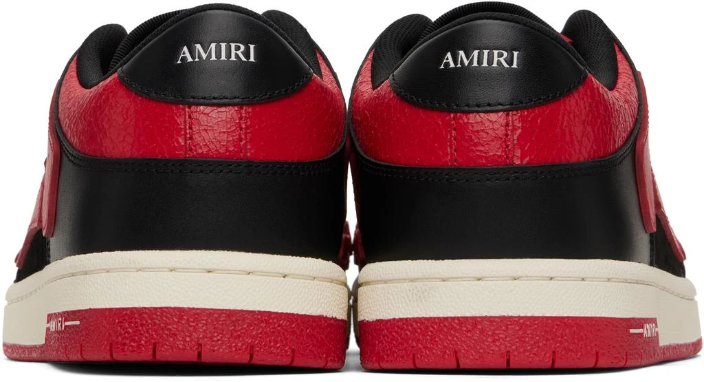 AMIRI Black & Red Skel-Top Low Sneakers 2