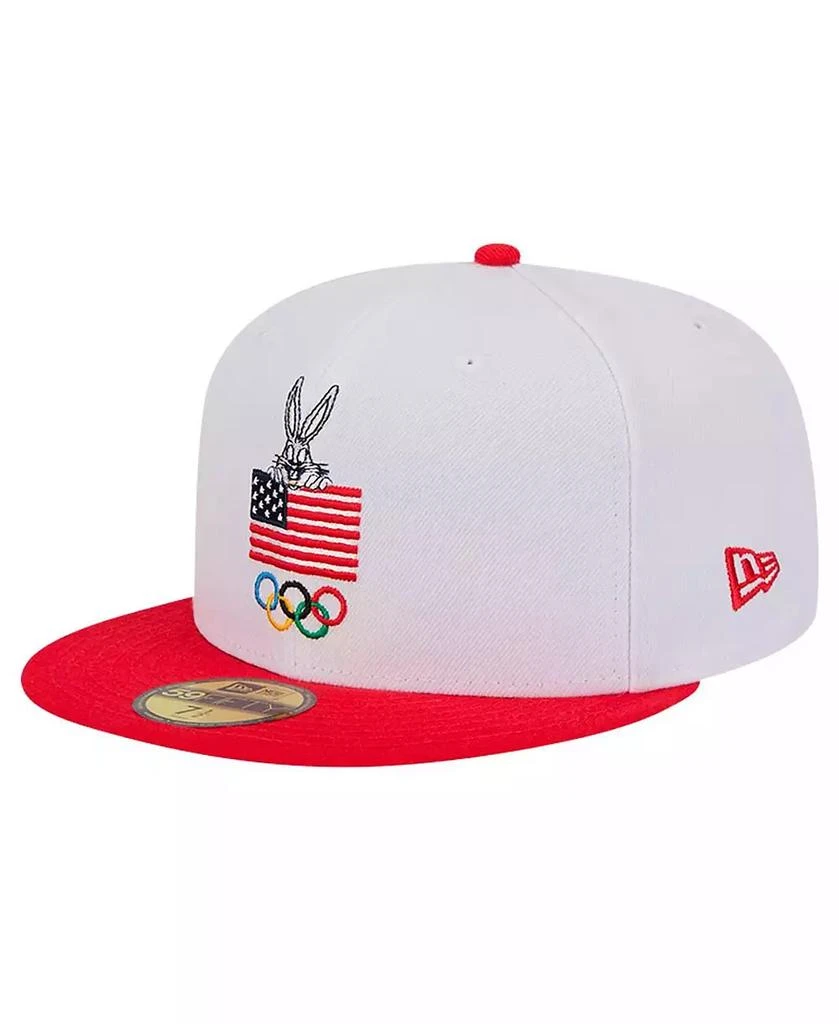New Era Men's Bugs Bunny White/Red Looney Tunes x Team USA Flag 59FIFTY Fitted Hat 4