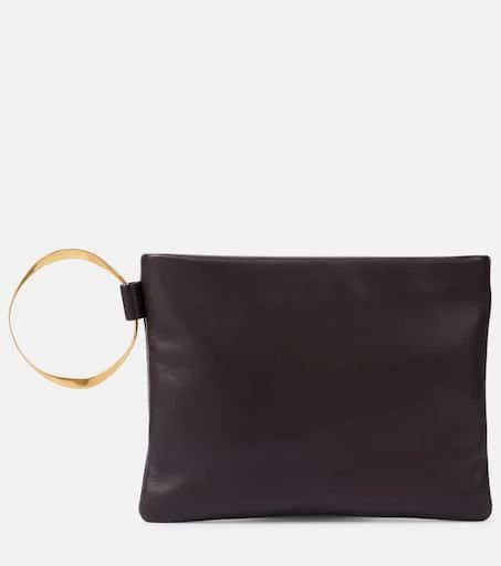 The Row Square Bracelet leather clutch 1