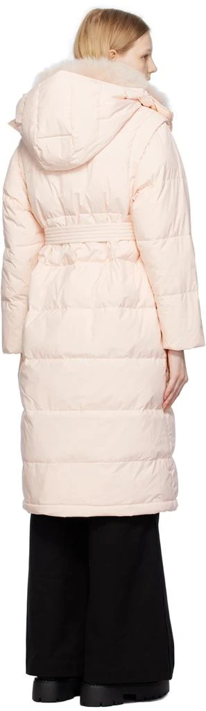 Yves Salomon Pink Belted Down Coat 3