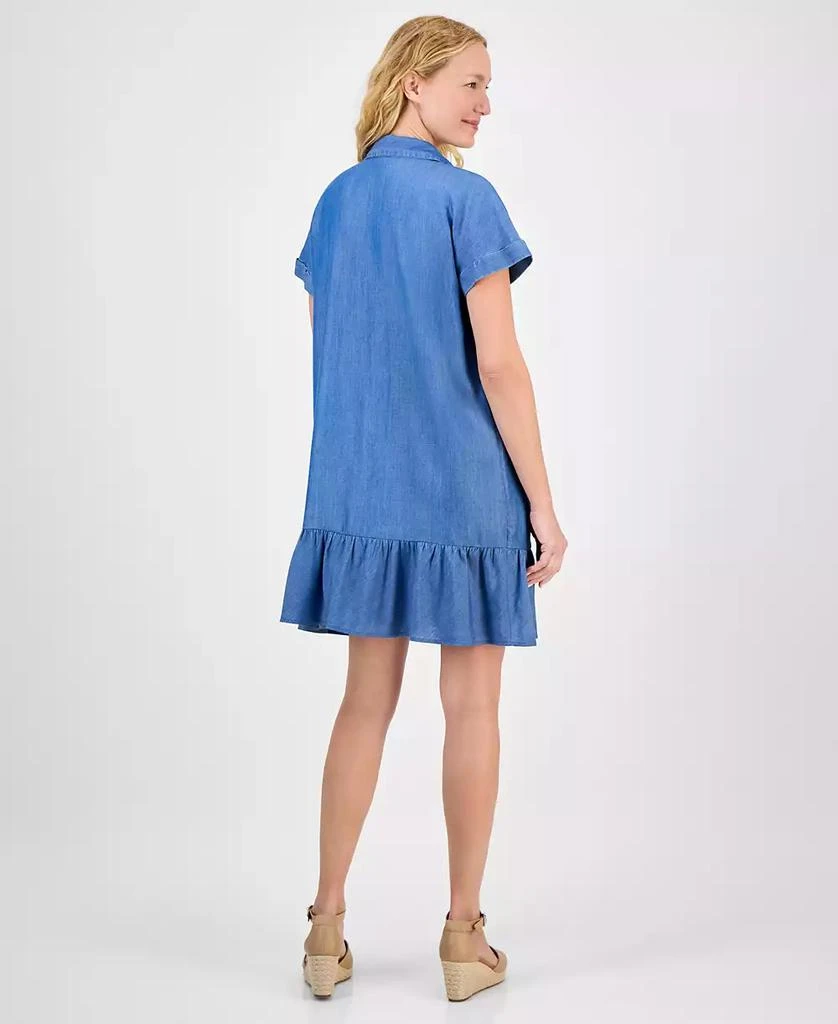 Style & Co Women's Chambray Short-Sleeve Shirtdress, Exclusively at Macy's 5