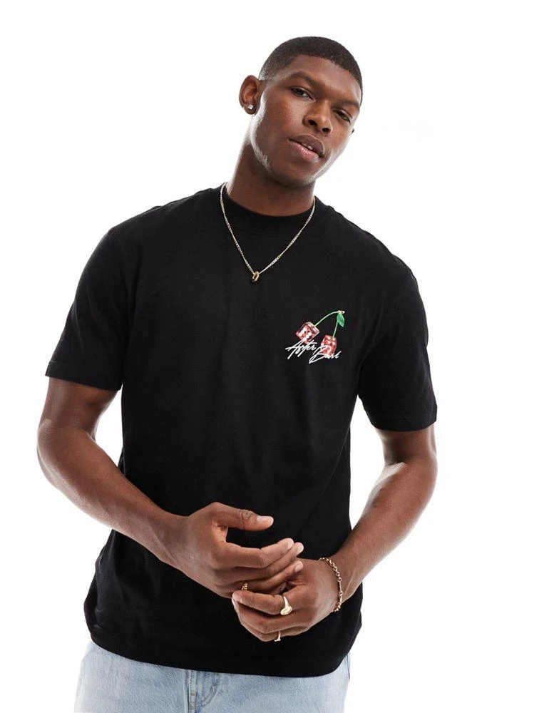River Island River Island cherry dice t-shirt in black 3