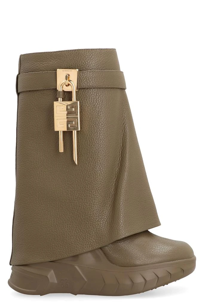 Givenchy Shark Lock Biker Leather Ankle Boots 1