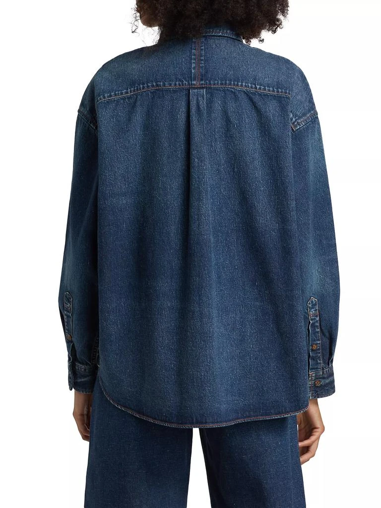 MOUSSY VINTAGE Emporia Oversized Denim Shirt 5