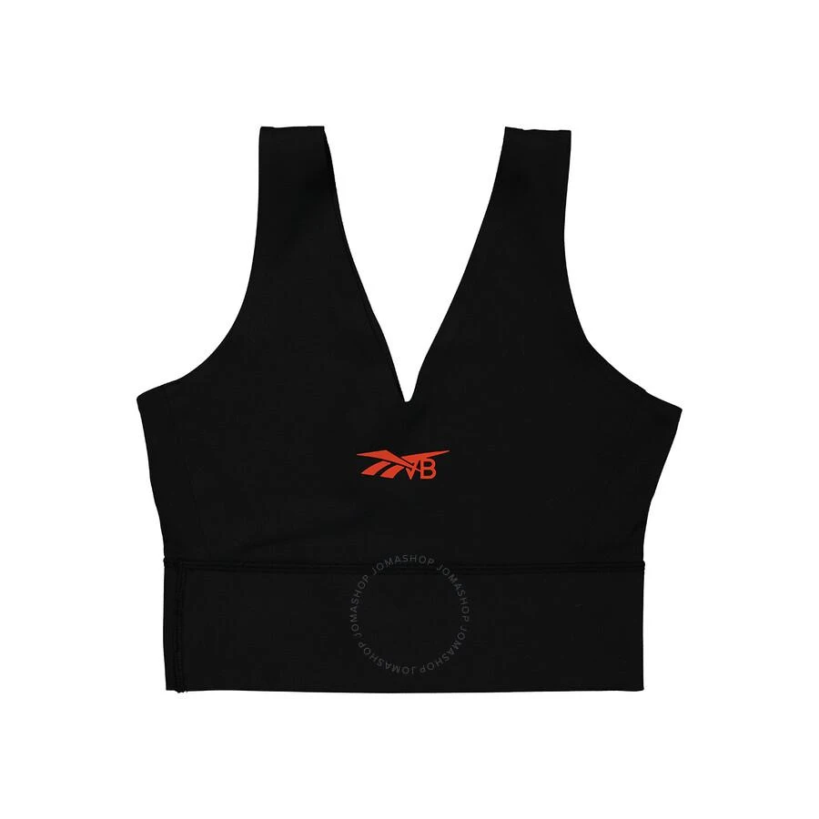 Reebok X Victoria Beckham Black V-Neck Logo Crop Top 3