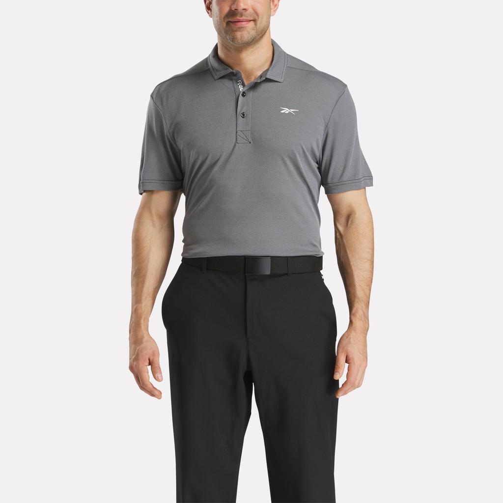 Reebok Men
s Short Sleeve Oxford Knit Pique Polo Shirt