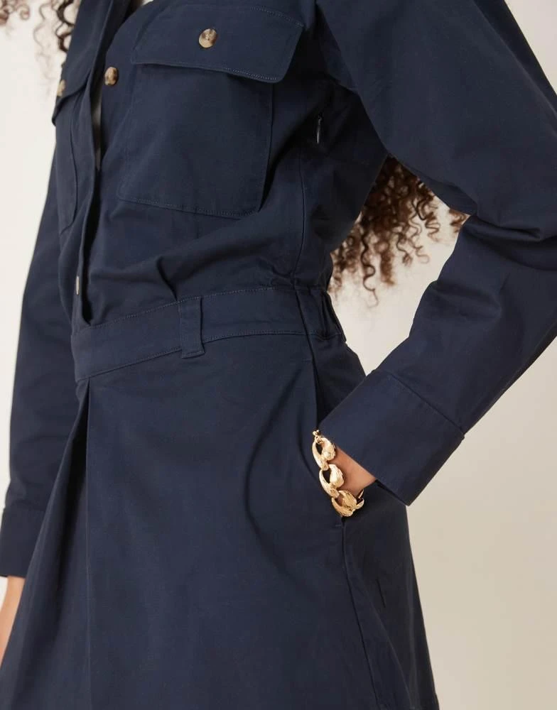 abercrombie navy blue dress Abercrombie & Fitch A&F Modal-Blend Collection Navy Blue Fitted Dress  The  Saved Collection