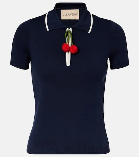 Valentino Cherryfic cotton polo sweater 1
