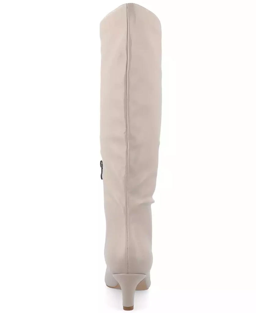 Journee Collection Women's Tullip Wide Width Wide Calf Kitten Heel Pointed Toe Knee High Dress Boots 3
