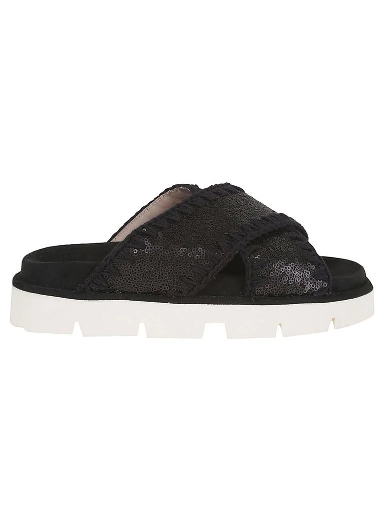 Mou Criss-cross Bio Sandal Plain Microsequins 1