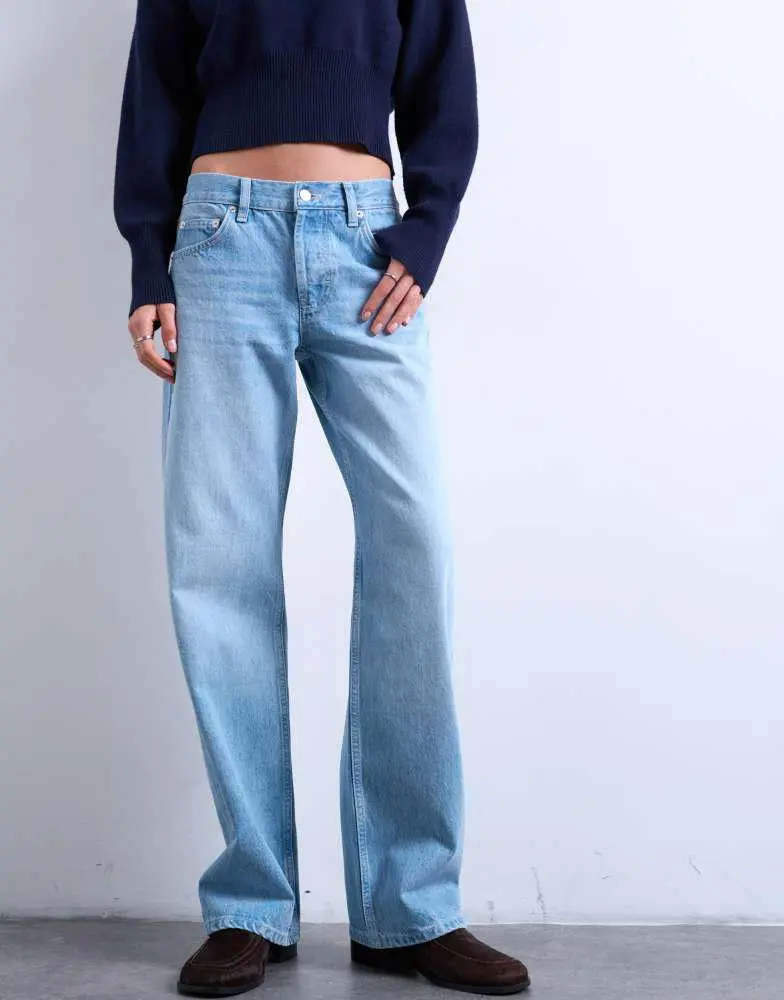 Topshop Topshop Ember low rise straight jean in bleach 2