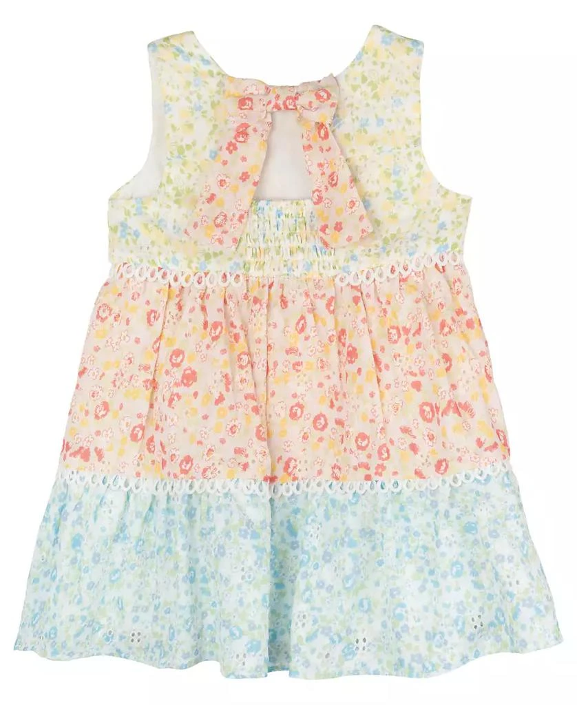 Rare Editions Baby Girls Colorblock Eyelet Dress 2