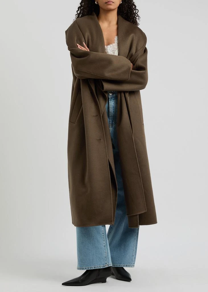 Rohe Layered scarf-effect wool coat 4