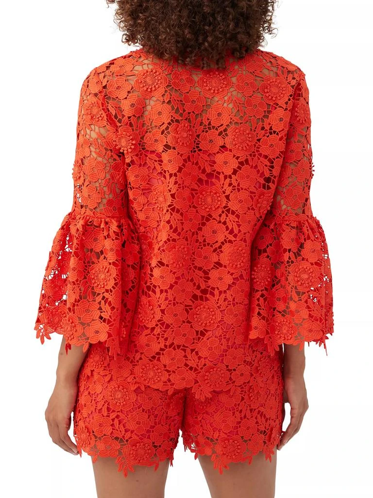 Trina Turk Smolder Floral Guipure Lace Top 3