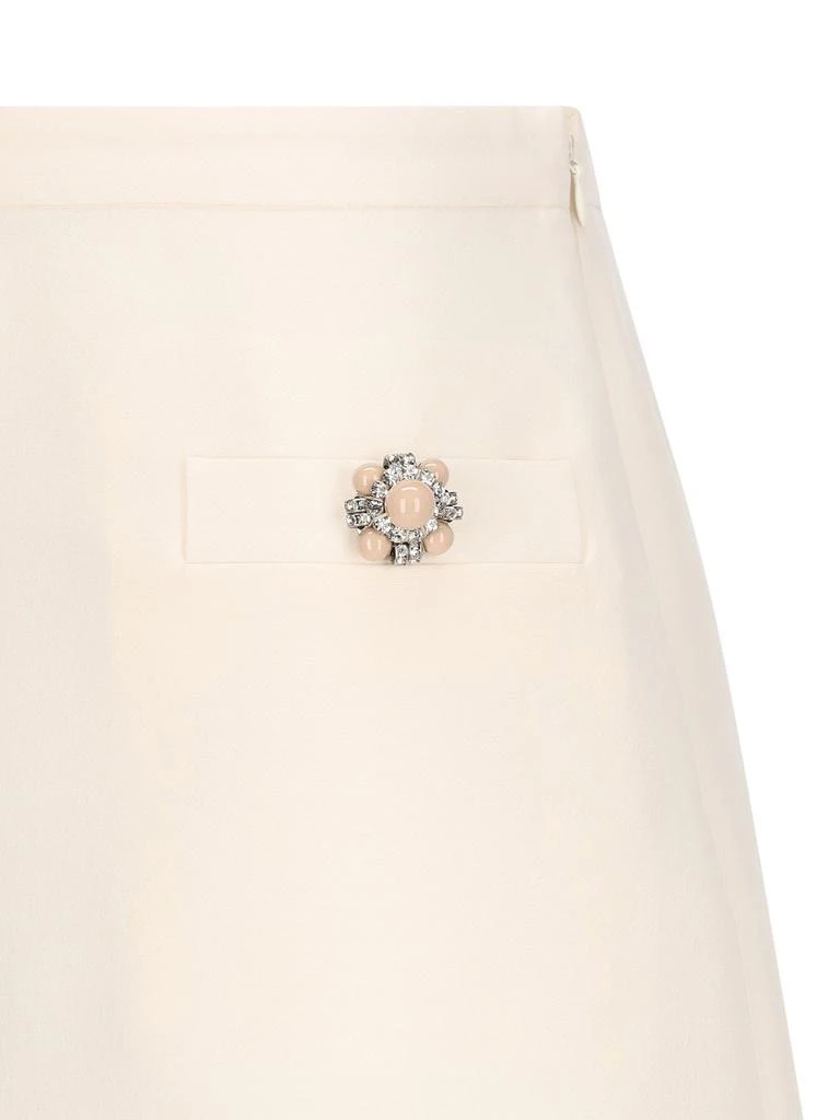 Valentino Valentino Button Embellished A-Line Mini Skirt 3
