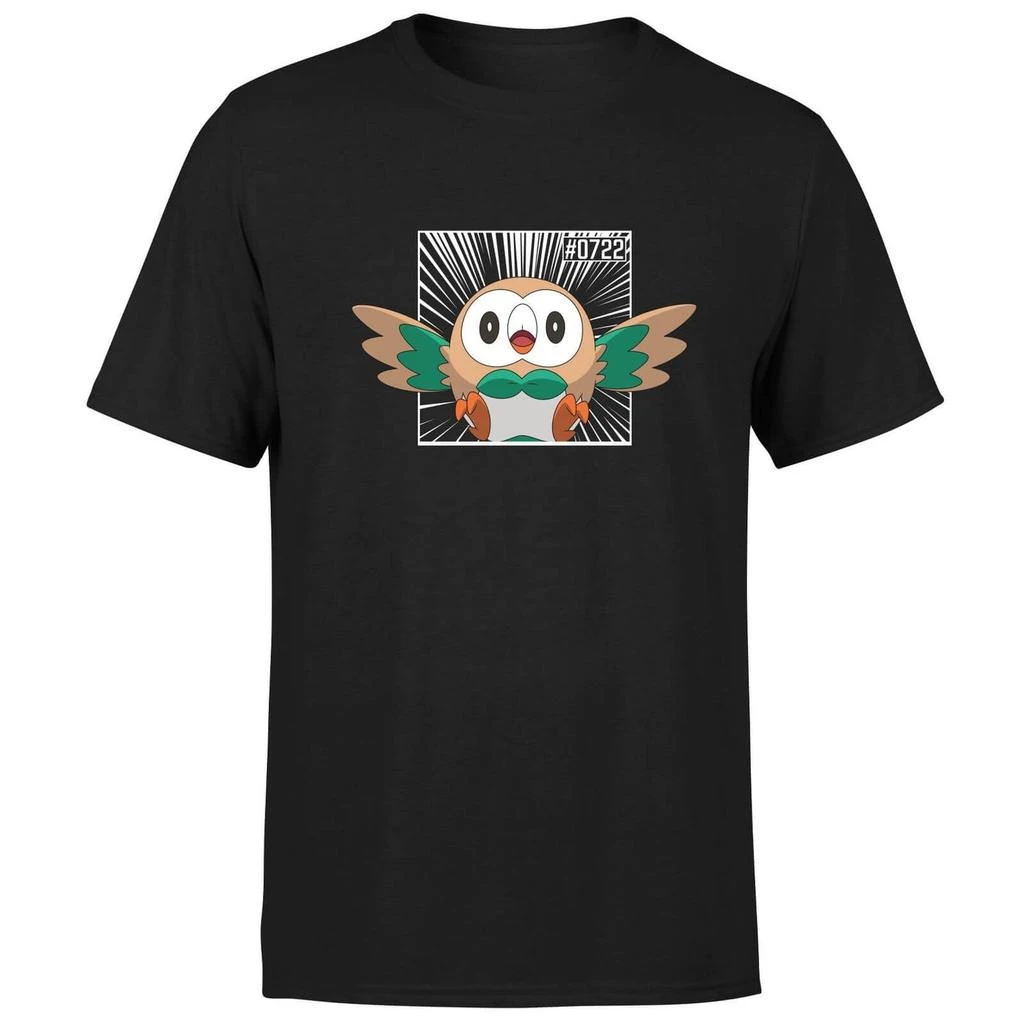 Original Hero Pokemon Rowlet Men's T-Shirt - Black 1