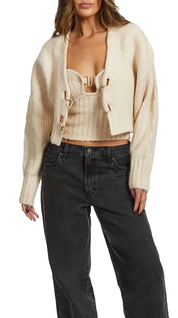 Cult Gaia Casella Cardigan In Off White 3