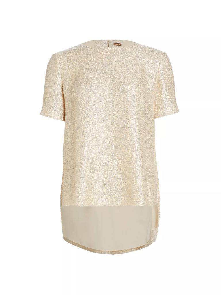 Adam Lippes Metallic Tweed Hi-Lo Tee