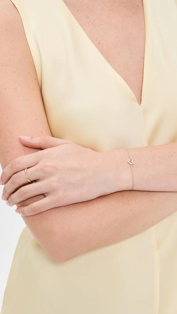 Sydney Evan 14k Fluted Heart Bracelet 2
