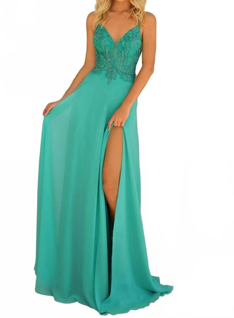 formal leopard dress Jade Satin Floral Print Dress main image 0