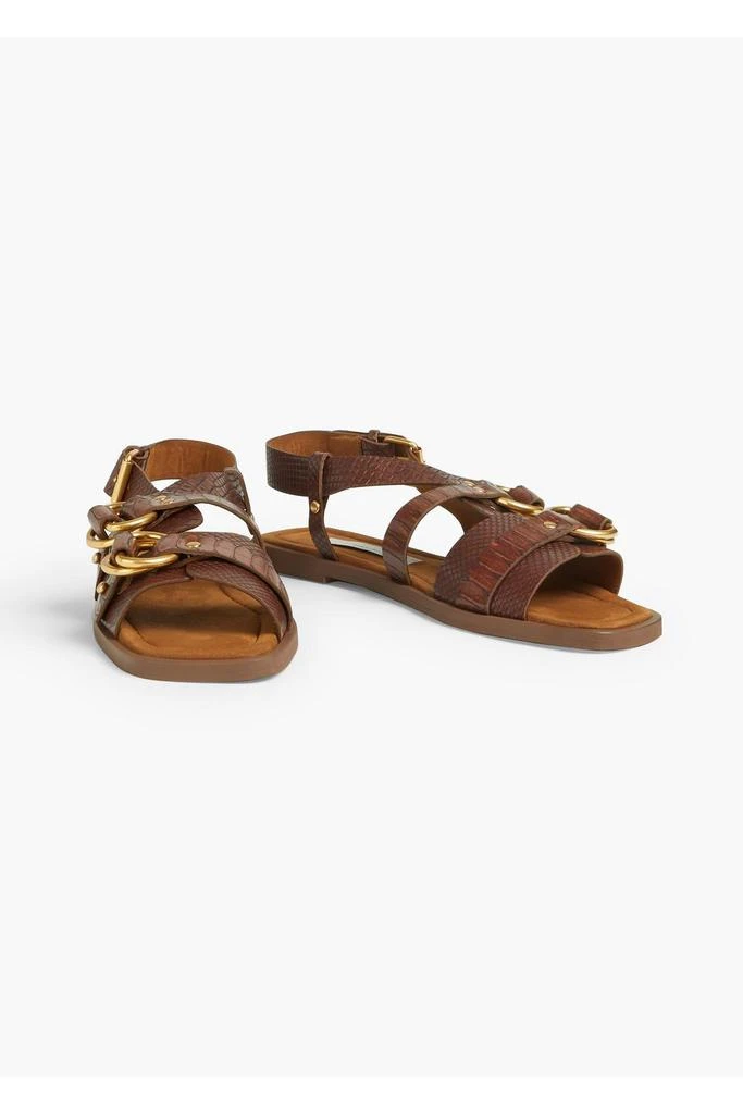 Stella McCartney Croc-effect slingback sandals 2