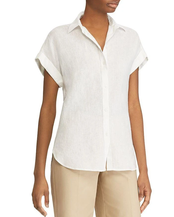 Lauren Ralph Lauren Linen Dolman Sleeve Button Down Shirt 1