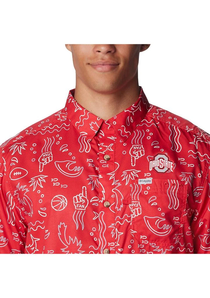 Columbia NCAA Ohio State Buckeyes Super Slack Tide Omni-Wick Button-Up Shirt 3