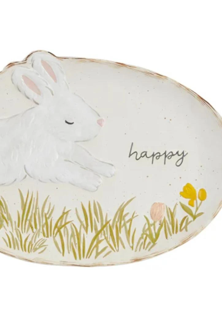 mudpie Bunny Platter In White 2