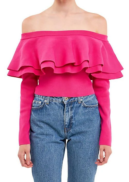 Endless Rose Off-The-Shoulder Knit Top 2
