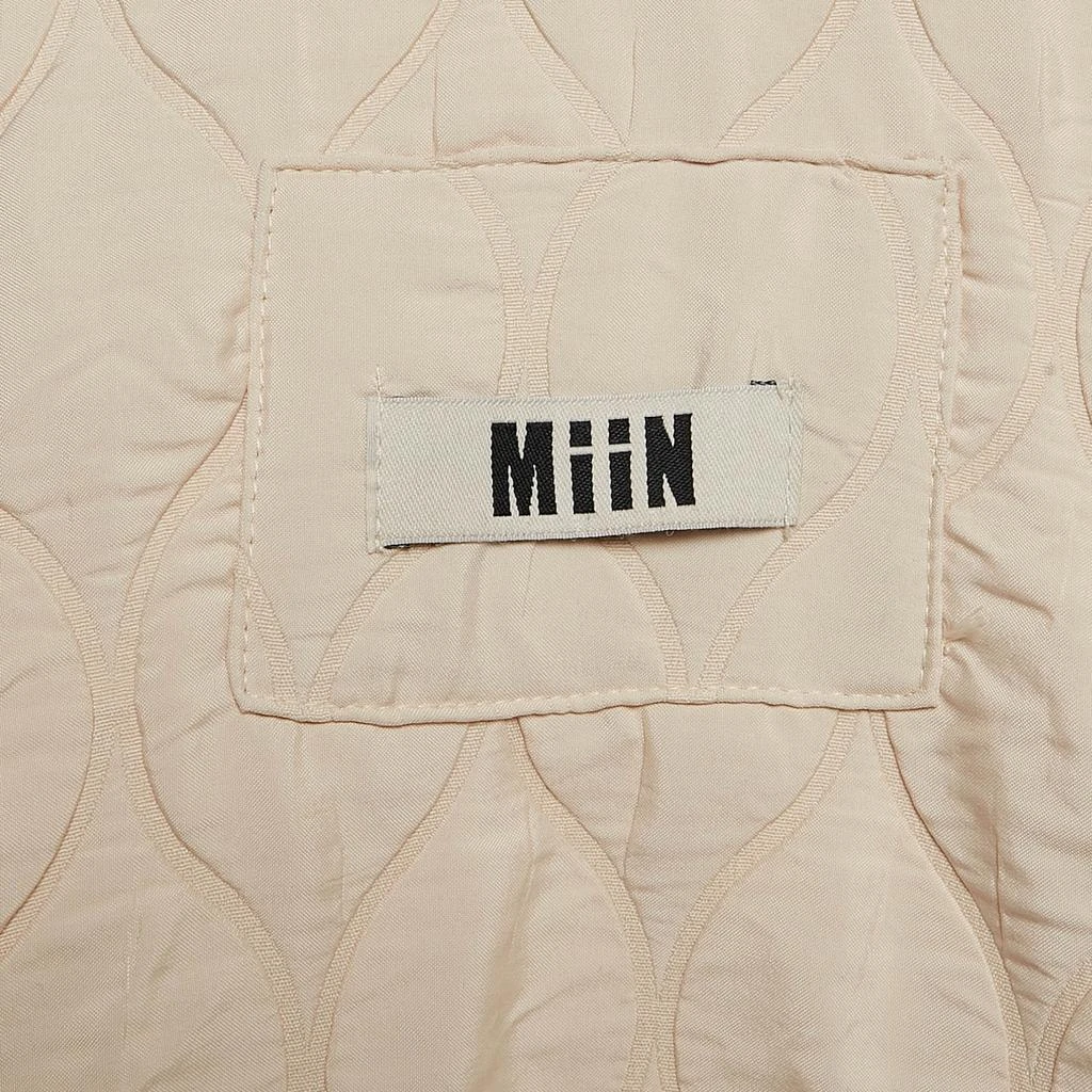 MIIN MIIN Cream Crepe Quilted Jacket and Pants Set M 4