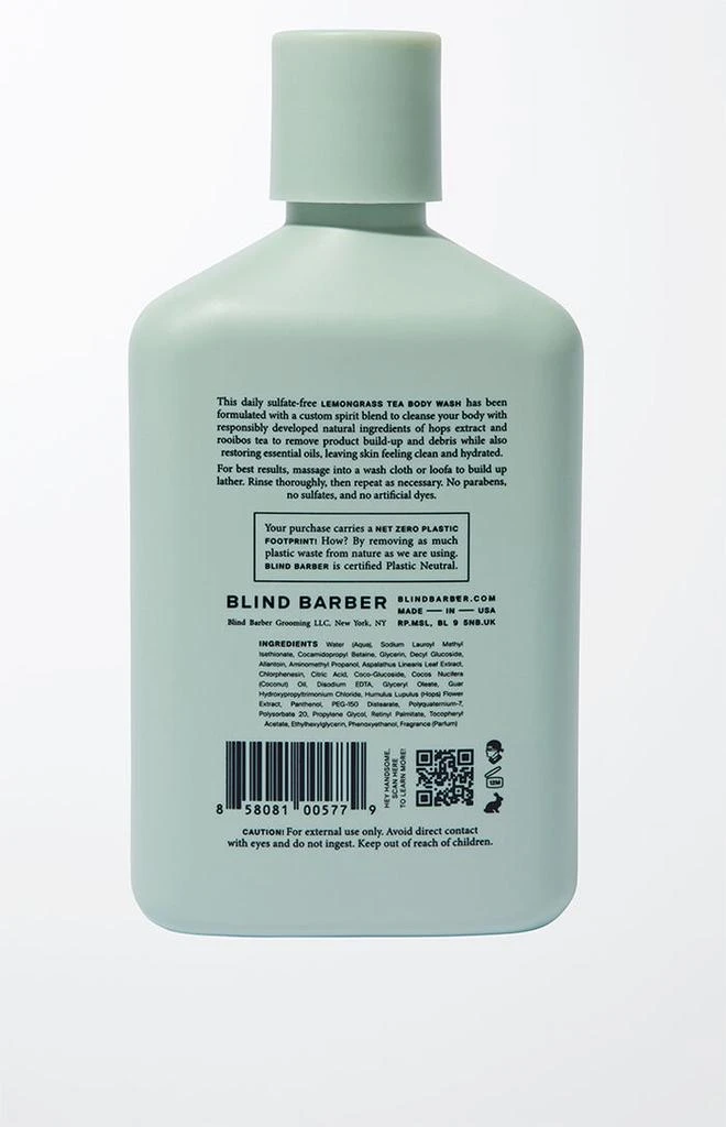 Blind Barber Lemongrass Tea Body Wash 2