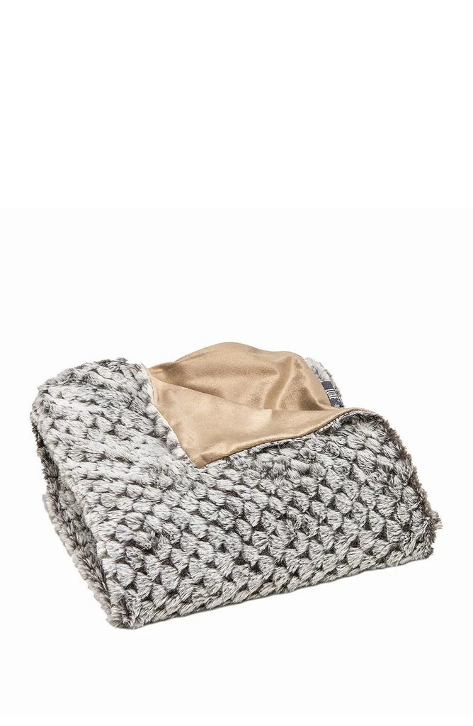 LUXE Faux Fur Throw - 50" x 60" - Chinchilla 1