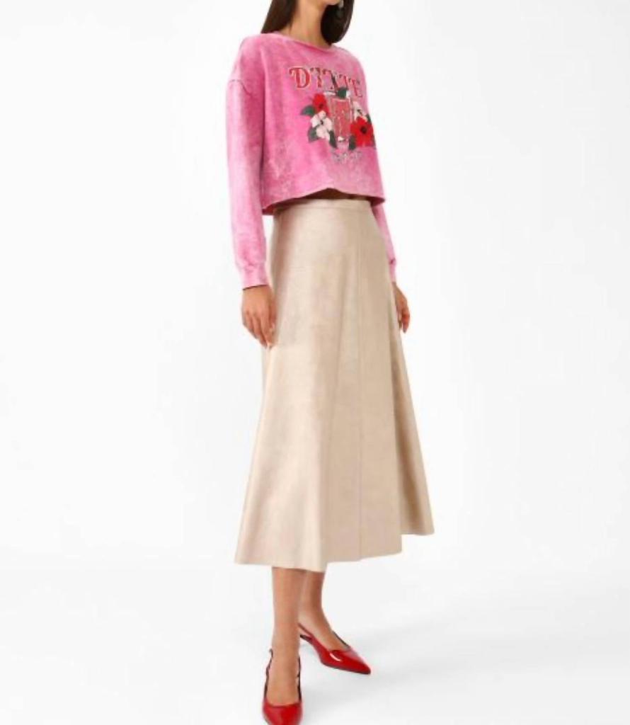 DIXIE Dixie - Faux Leather Midi Skirt