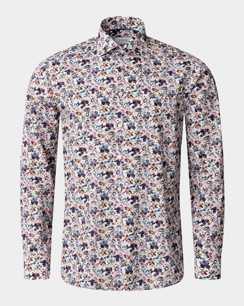 Eton Men's Slim-Fit Cotton Floral Sport Shirt 1