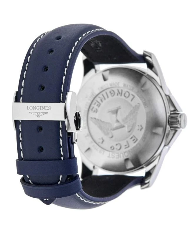 Longines Longines Conquest Quartz Blue Dial Blue Leather Strap Men's Watch L3.759.4.96.0 4