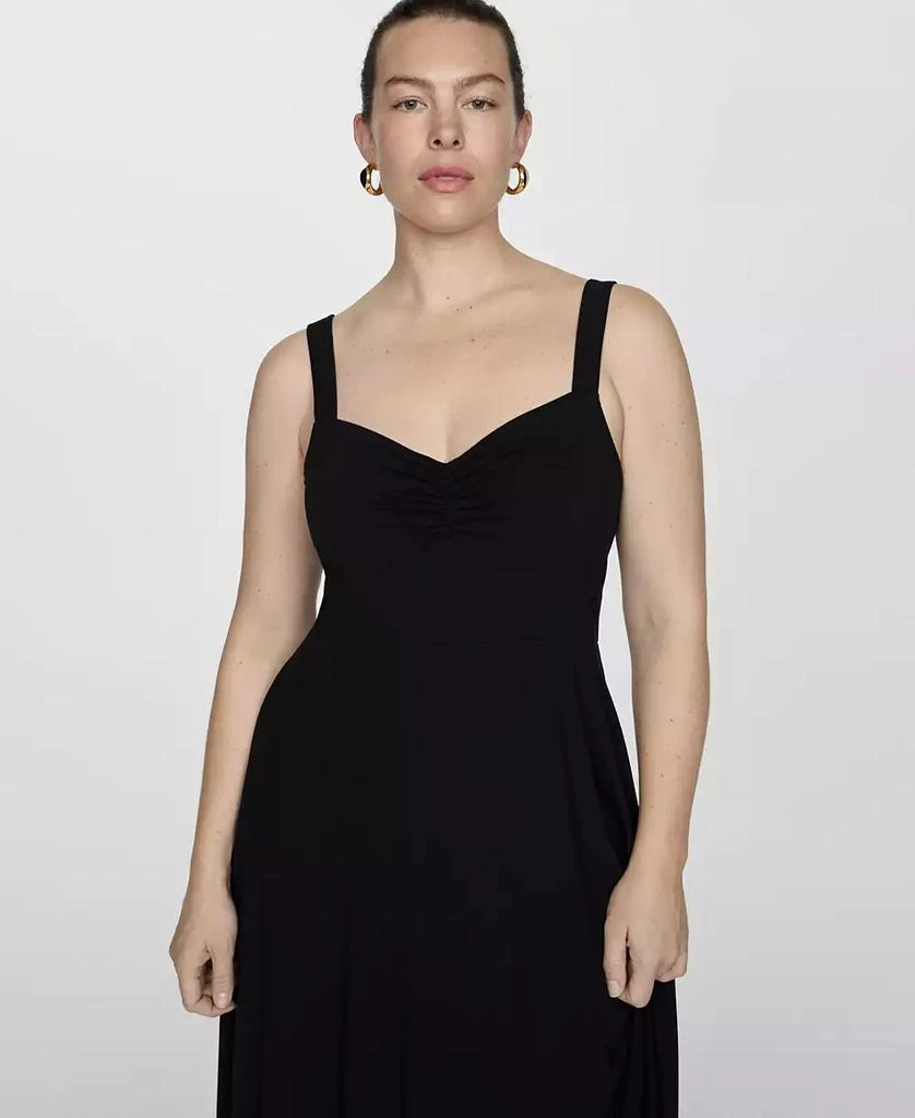 Mango Women's Strapless Flared Dress 4
