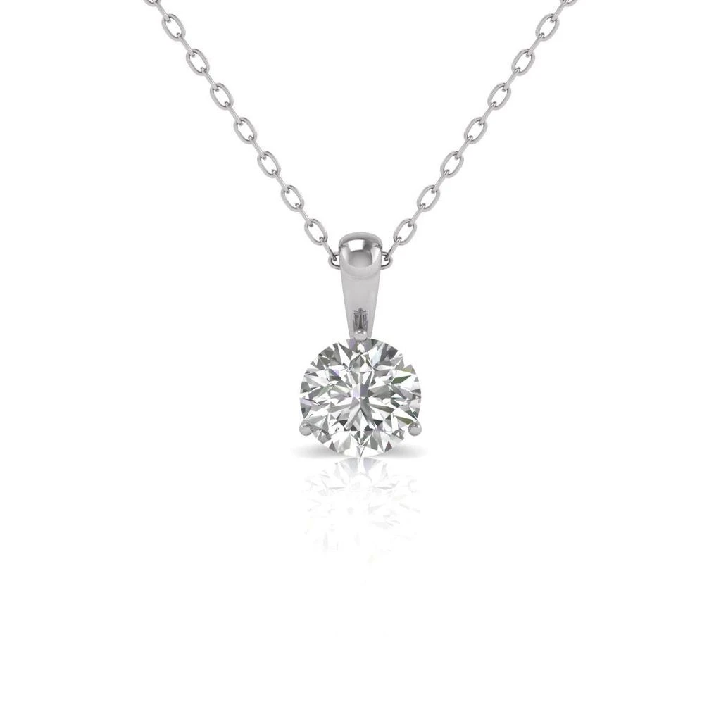 Diana M. Diana M Lab 14KT WG 1ct Three prong Martini Pendant