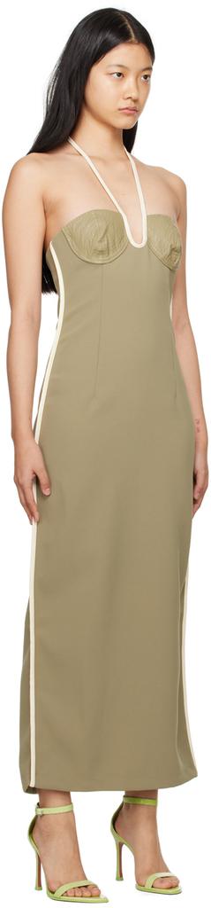 Paris Georgia Khaki Nassia Midi Dress