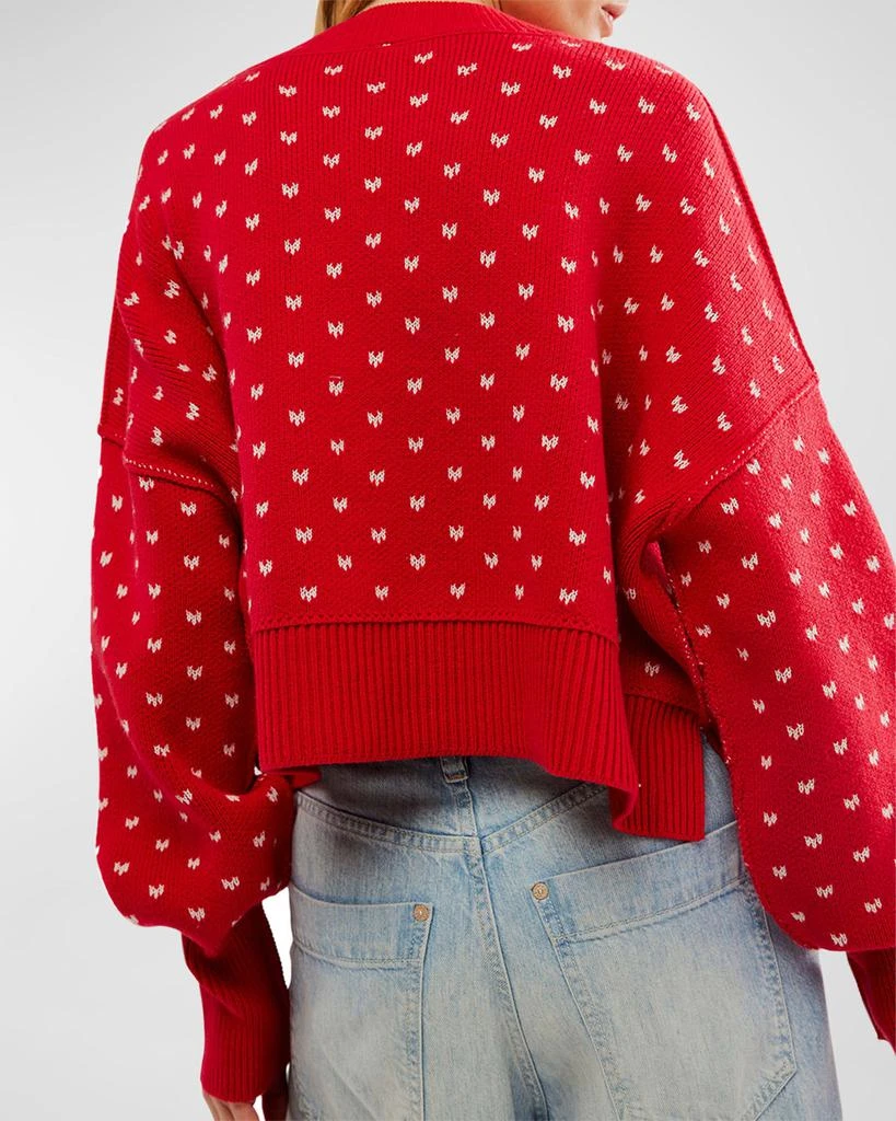 Free People Easy Street Patterned Crop Sweater 3