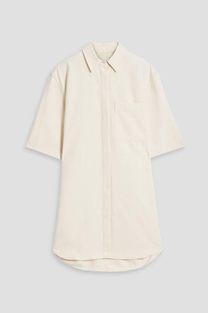 Loulou Studio Basava slub cotton-blend twill mini shirt dress